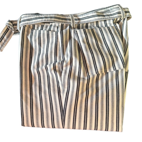 Kenneth Cole Striped Pants Women's Size 6 Black and off White Straight Leg !! - Picture 7 of 14
